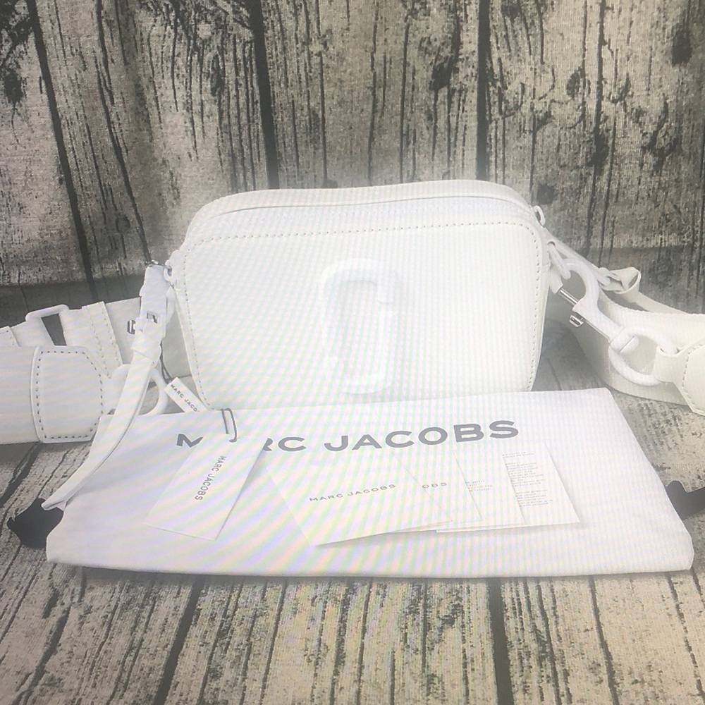 Marc Jacobs White Crossbody with Logo Strap